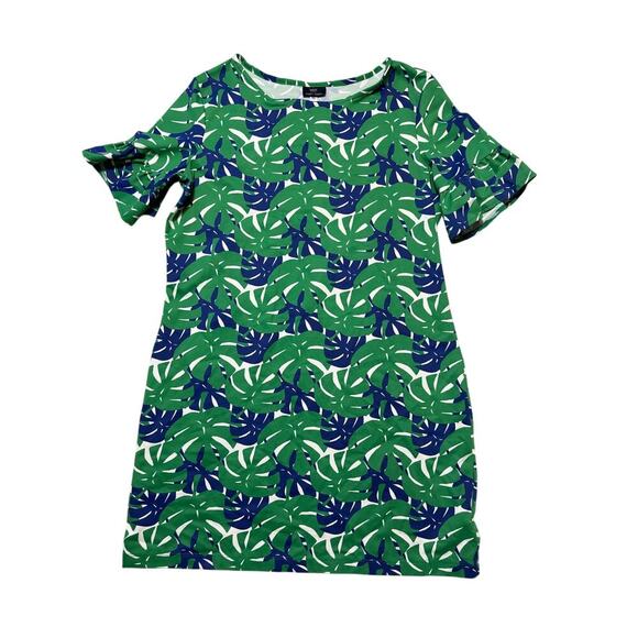 SAILOR-SAILOR Women's Dress, size XL, Blue & Green Foilage, Resort Palm - Picture 1 of 8